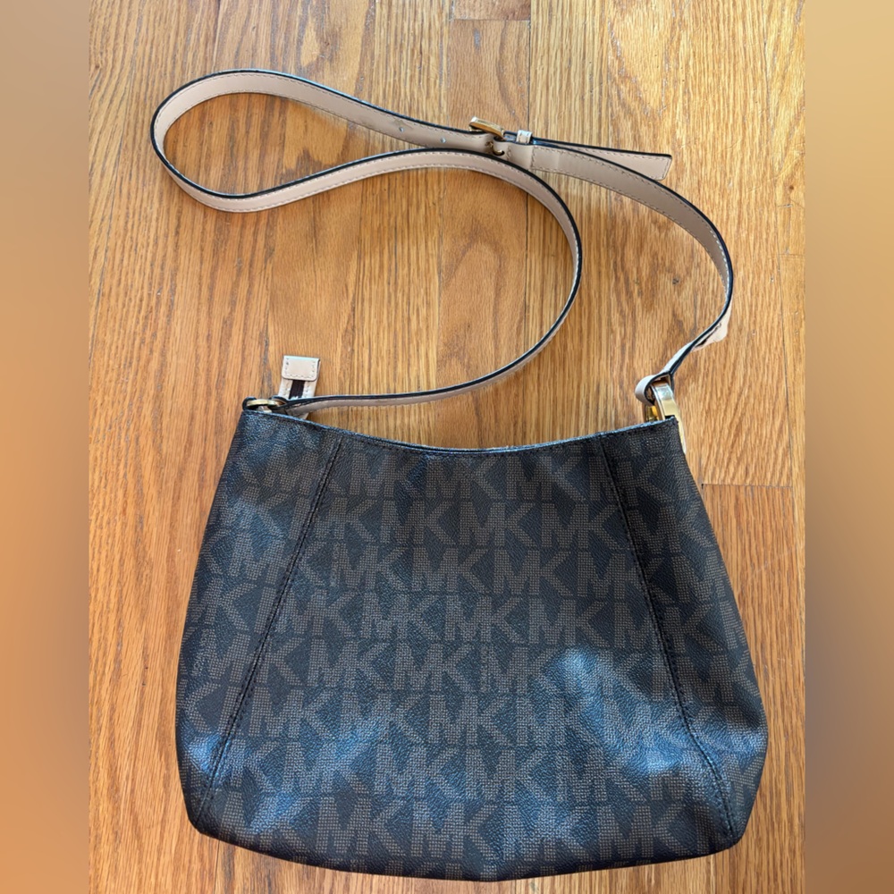 PROJECT Michael Kors Brown and Tan Monogram Shoulder Bag